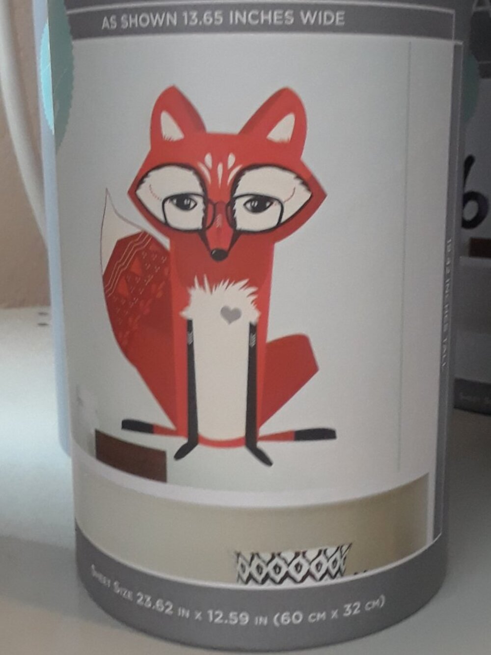 peel and stick FOX wall decal / wall art